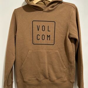 Volcom Tan Hoodie with Logo
